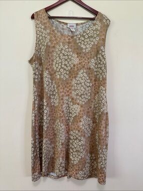 Pulse Beige Floral Sleeveless Mini Dress